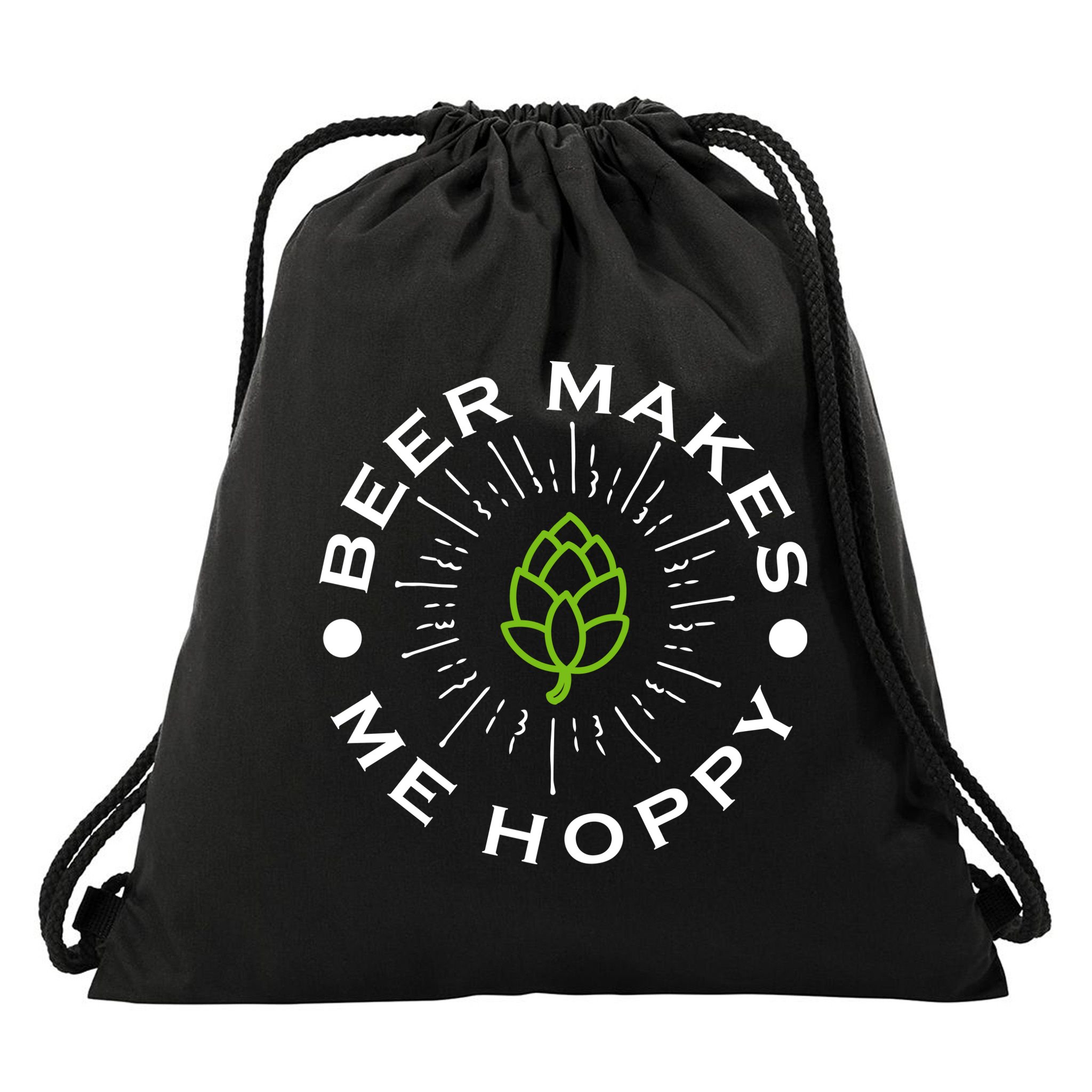 Beer Makes Me Hoppy Drawstring Bag