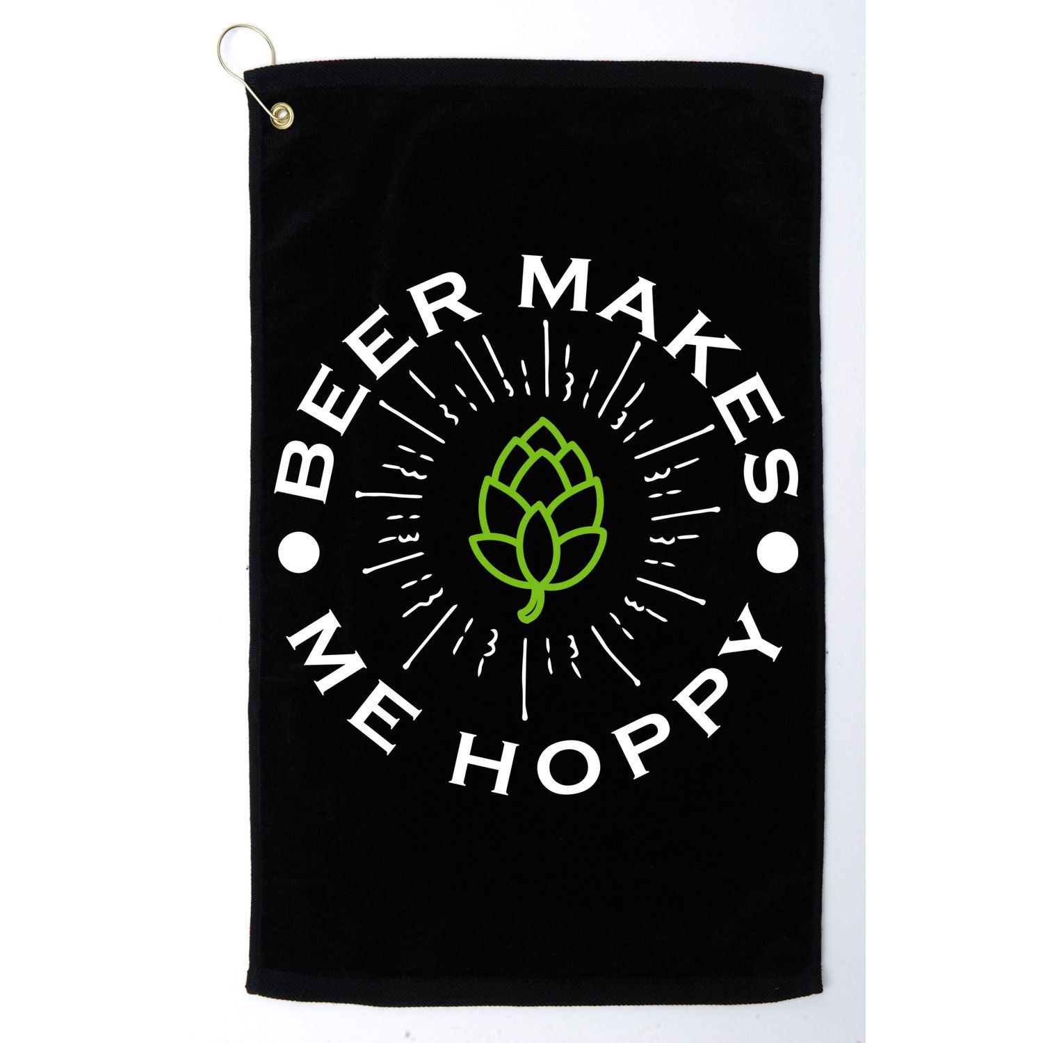 Beer Makes Me Hoppy Golf Towel