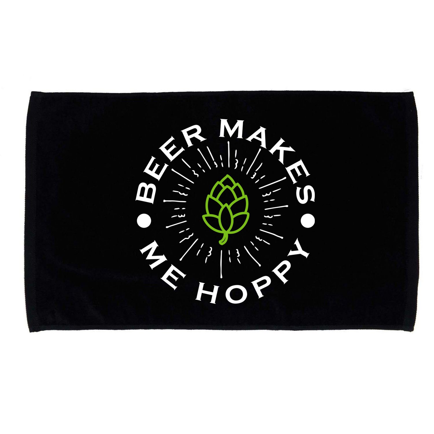 Beer Makes Me Hoppy Microfiber Hand Towel