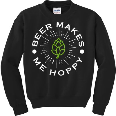 Beer Makes Me Hoppy Kids Sweatshirt