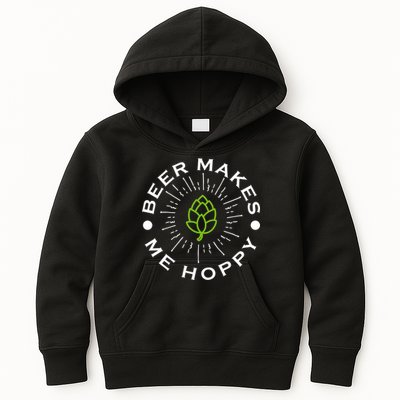 Beer Makes Me Hoppy Kids Hoodie