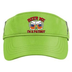 Beer Me I'm A Patriot USA Flag Beer Mugs Adult Drive Performance Visor