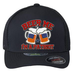 Beer Me I'm A Patriot USA Flag Beer Mugs Flexfit Unipanel Trucker Cap