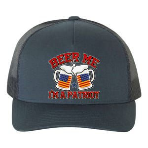 Beer Me I'm A Patriot USA Flag Beer Mugs Yupoong Adult 5-Panel Trucker Hat