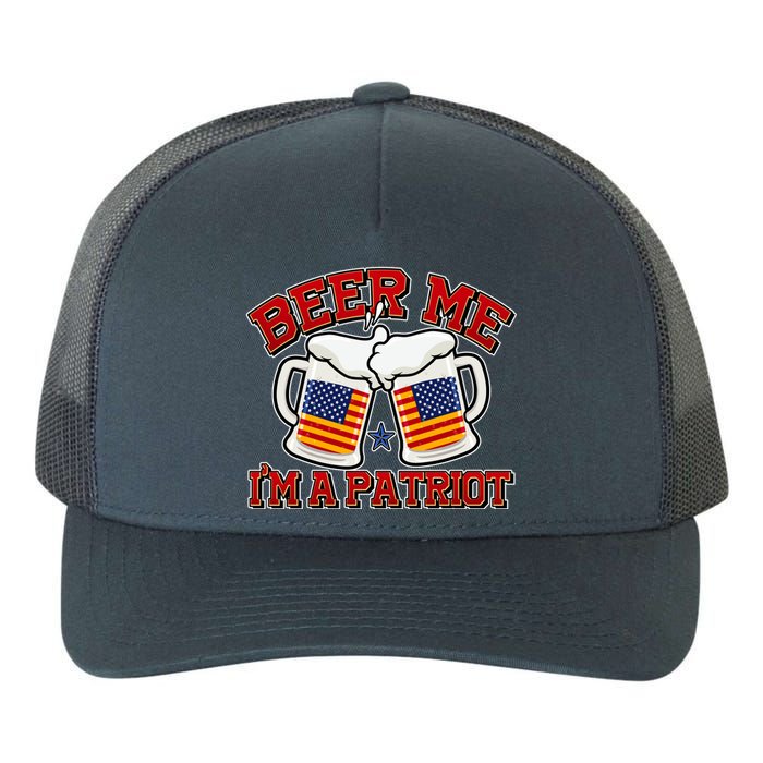 Beer Me I'm A Patriot USA Flag Beer Mugs Yupoong Adult 5-Panel Trucker Hat