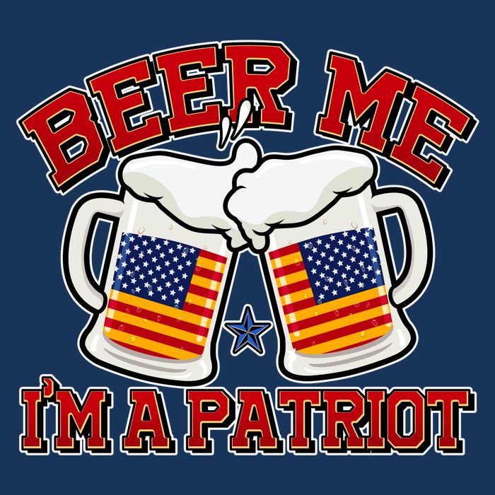 Beer Me I'm A Patriot USA Flag Beer Mugs Cooling Performance Crew T-Shirt