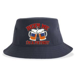 Beer Me I'm A Patriot USA Flag Beer Mugs Sustainable Bucket Hat