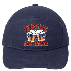 Beer Me I'm A Patriot USA Flag Beer Mugs 7-Panel Snapback Hat