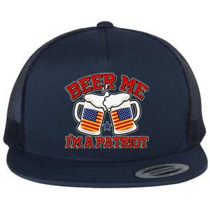 Beer Me I'm A Patriot USA Flag Beer Mugs Flat Bill Trucker Hat