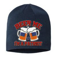 Beer Me I'm A Patriot USA Flag Beer Mugs Sustainable Beanie