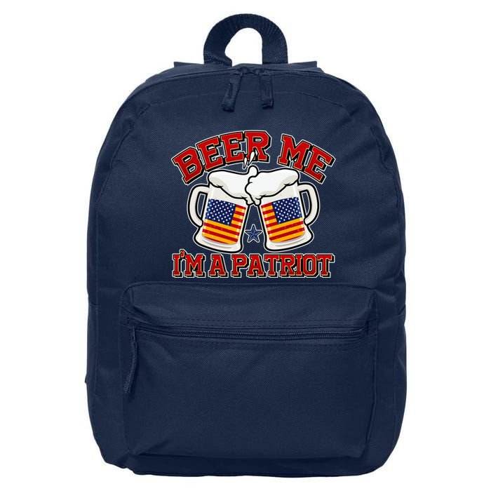 Beer Me I'm A Patriot USA Flag Beer Mugs 16 in Basic Backpack