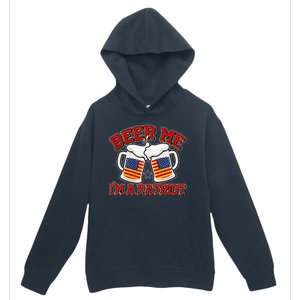 Beer Me I'm A Patriot USA Flag Beer Mugs Urban Pullover Hoodie