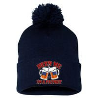 Beer Me I'm A Patriot USA Flag Beer Mugs Pom Pom 12in Knit Beanie