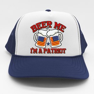 Beer Me I'm A Patriot USA Flag Beer Mugs Trucker Hat