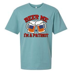 Beer Me I'm A Patriot USA Flag Beer Mugs Sueded Cloud Jersey T-Shirt