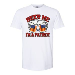 Beer Me I'm A Patriot USA Flag Beer Mugs Softstyle CVC T-Shirt