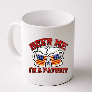 Beer Me I'm A Patriot USA Flag Beer Mugs Coffee Mug