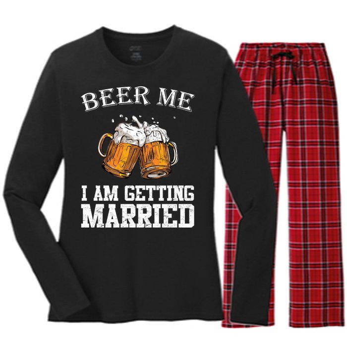 Beer Me I'm Getting Married Women's Long Sleeve Flannel Pajama Set 