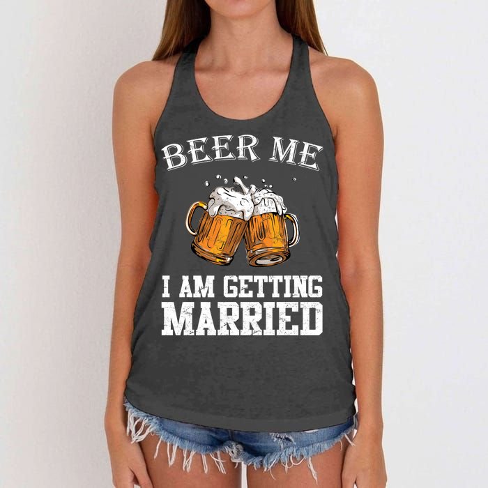 Beer Me I'm Getting Married Women's Knotted Racerback Tank