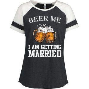 Beer Me I'm Getting Married Enza Ladies Jersey Colorblock Tee