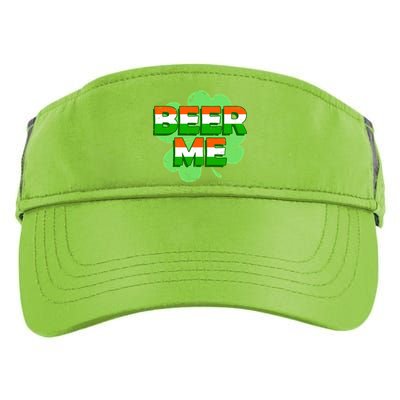 Beer Me St. Patrick's Day Irish Flag Clover Adult Drive Performance Visor