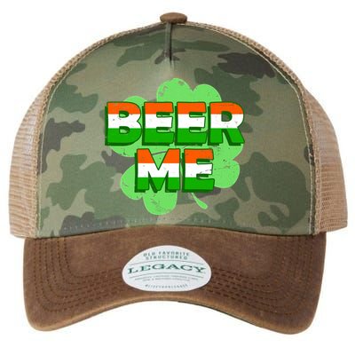 Beer Me St. Patrick's Day Irish Flag Clover Legacy Tie Dye Trucker Hat