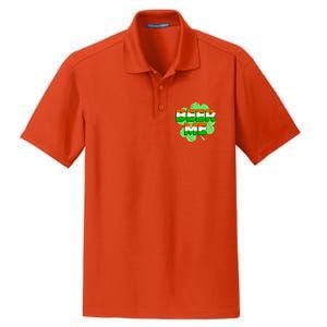 Beer Me St. Patrick's Day Irish Flag Clover Dry Zone Grid Polo