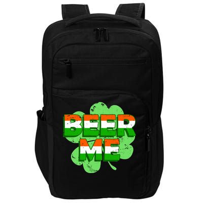 Beer Me St. Patrick's Day Irish Flag Clover Impact Tech Backpack