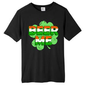 Beer Me St. Patrick's Day Irish Flag Clover Tall Fusion ChromaSoft Performance T-Shirt