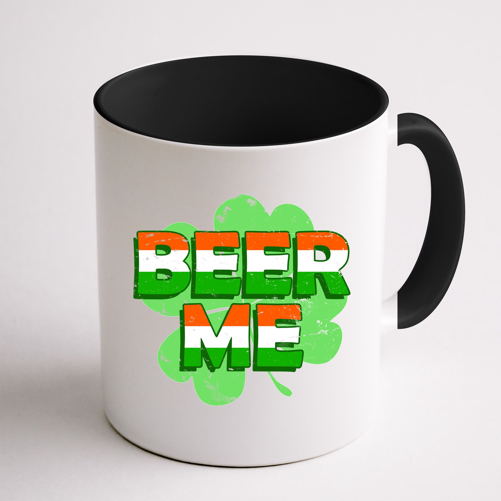 Beer Me St. Patrick's Day Irish Flag Clover Mug