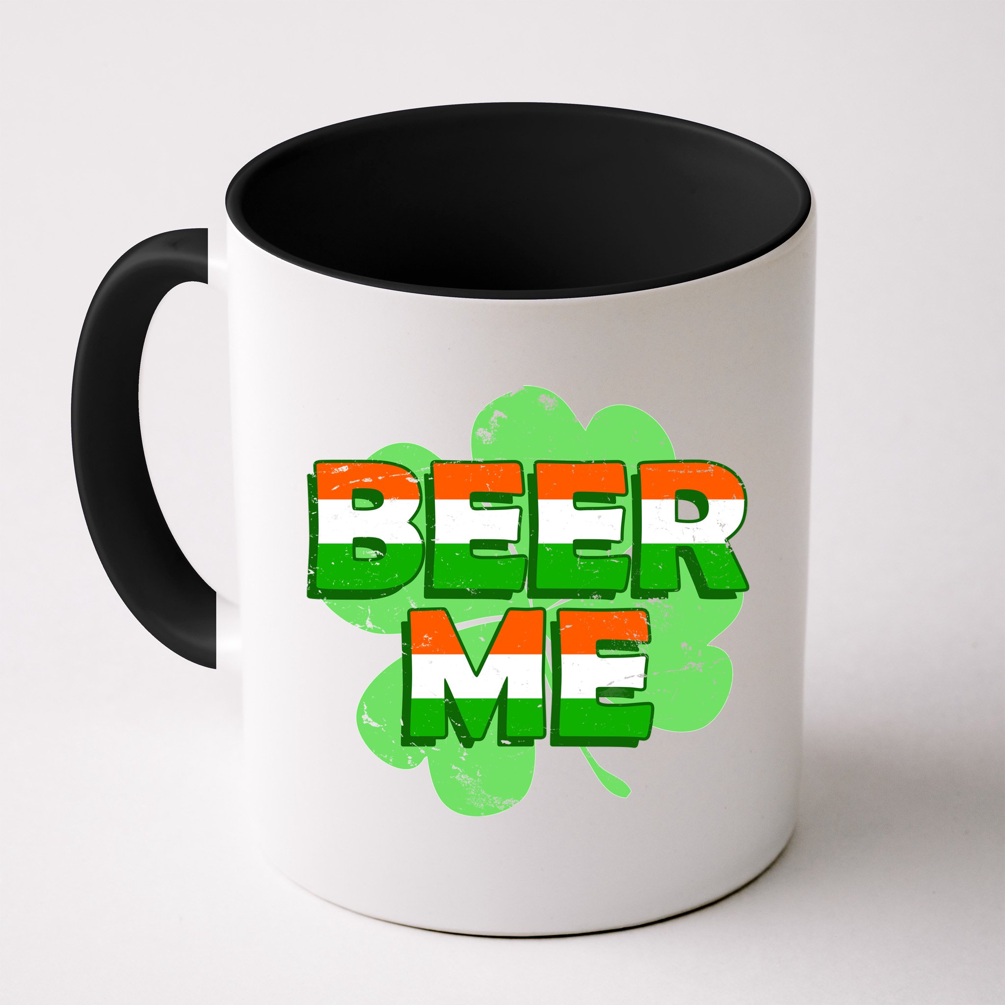 Beer Me St. Patrick's Day Irish Flag Clover Mug