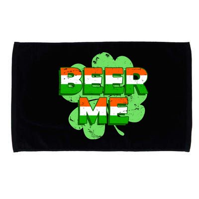 Beer Me St. Patrick's Day Irish Flag Clover Microfiber Hand Towel