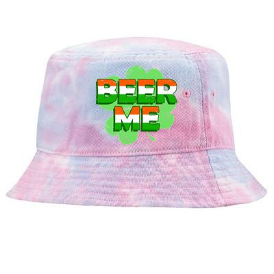 Beer Me St. Patrick's Day Irish Flag Clover Tie-Dyed Bucket Hat