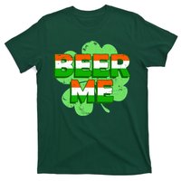 Beer Me St. Patrick's Day Irish Flag Clover T-Shirt