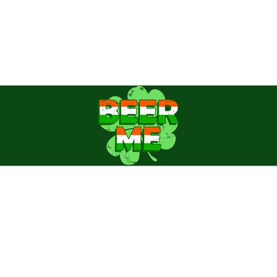 Beer Me St. Patrick's Day Irish Flag Clover Bumper Sticker