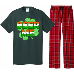 Beer Me St. Patrick's Day Irish Flag Clover Pajama Set