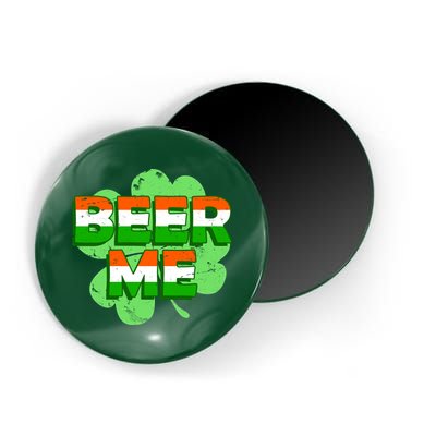 Beer Me St. Patrick's Day Irish Flag Clover Magnet