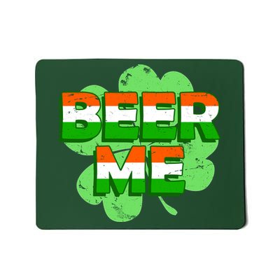 Beer Me St. Patrick's Day Irish Flag Clover Mousepad