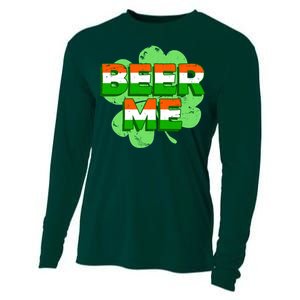 Beer Me St. Patrick's Day Irish Flag Clover Cooling Performance Long Sleeve Crew