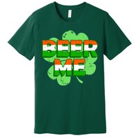 Beer Me St. Patrick's Day Irish Flag Clover Premium T-Shirt