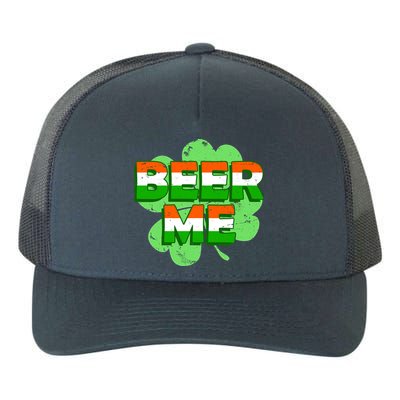 Beer Me St. Patrick's Day Irish Flag Clover Yupoong Adult 5-Panel Trucker Hat