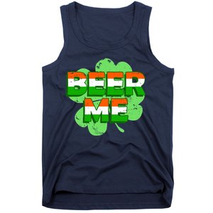 Beer Me St. Patrick's Day Irish Flag Clover Tank Top