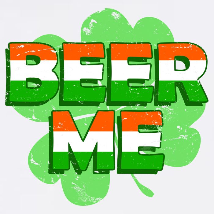 Beer Me St. Patrick's Day Irish Flag Clover Garment-Dyed Sweatshirt