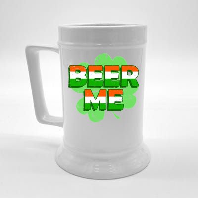 Beer Me St. Patrick's Day Irish Flag Clover Beer Stein