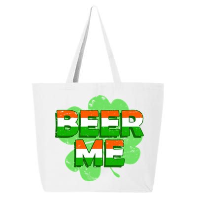 Beer Me St. Patrick's Day Irish Flag Clover 25L Jumbo Tote