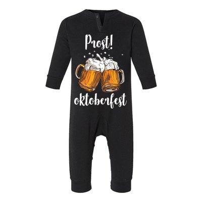 Beer Oktoberfest Prost Cheers Infant Fleece One Piece