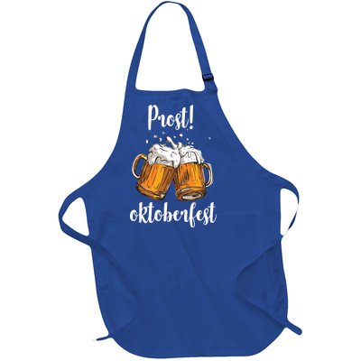 Beer Oktoberfest Prost Cheers Full-Length Apron With Pockets