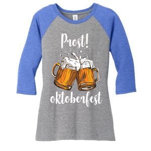 Beer Oktoberfest Prost Cheers Women's Tri-Blend 3/4-Sleeve Raglan Shirt