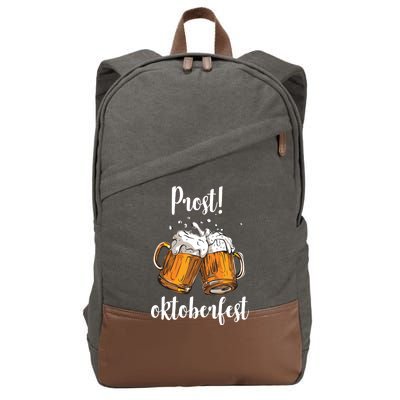 Beer Oktoberfest Prost Cheers Cotton Canvas Backpack