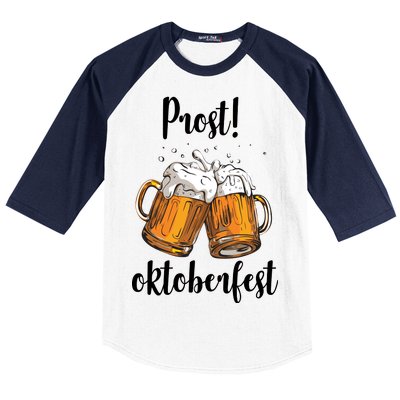 Beer Oktoberfest Prost Cheers Baseball Sleeve Shirt